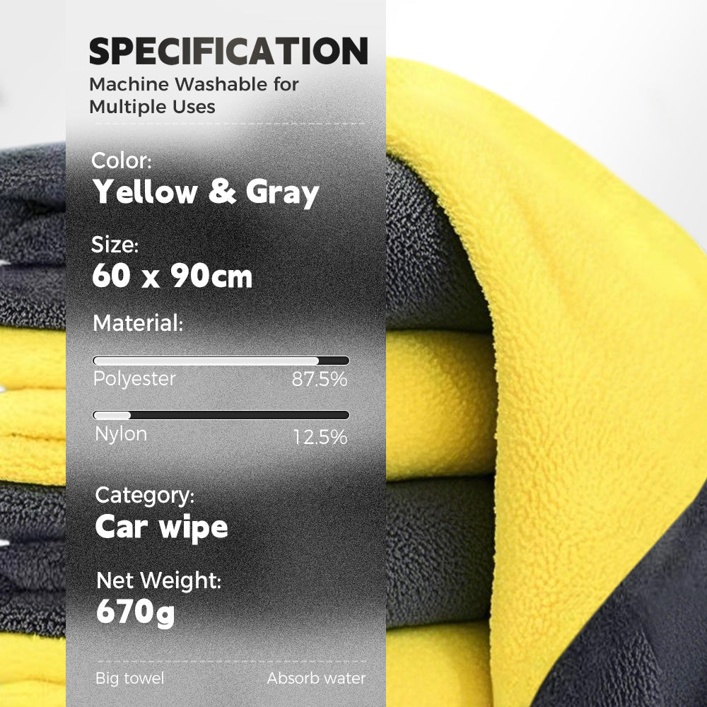 Toretark® Double-sided Microfiber Absorbent Towel