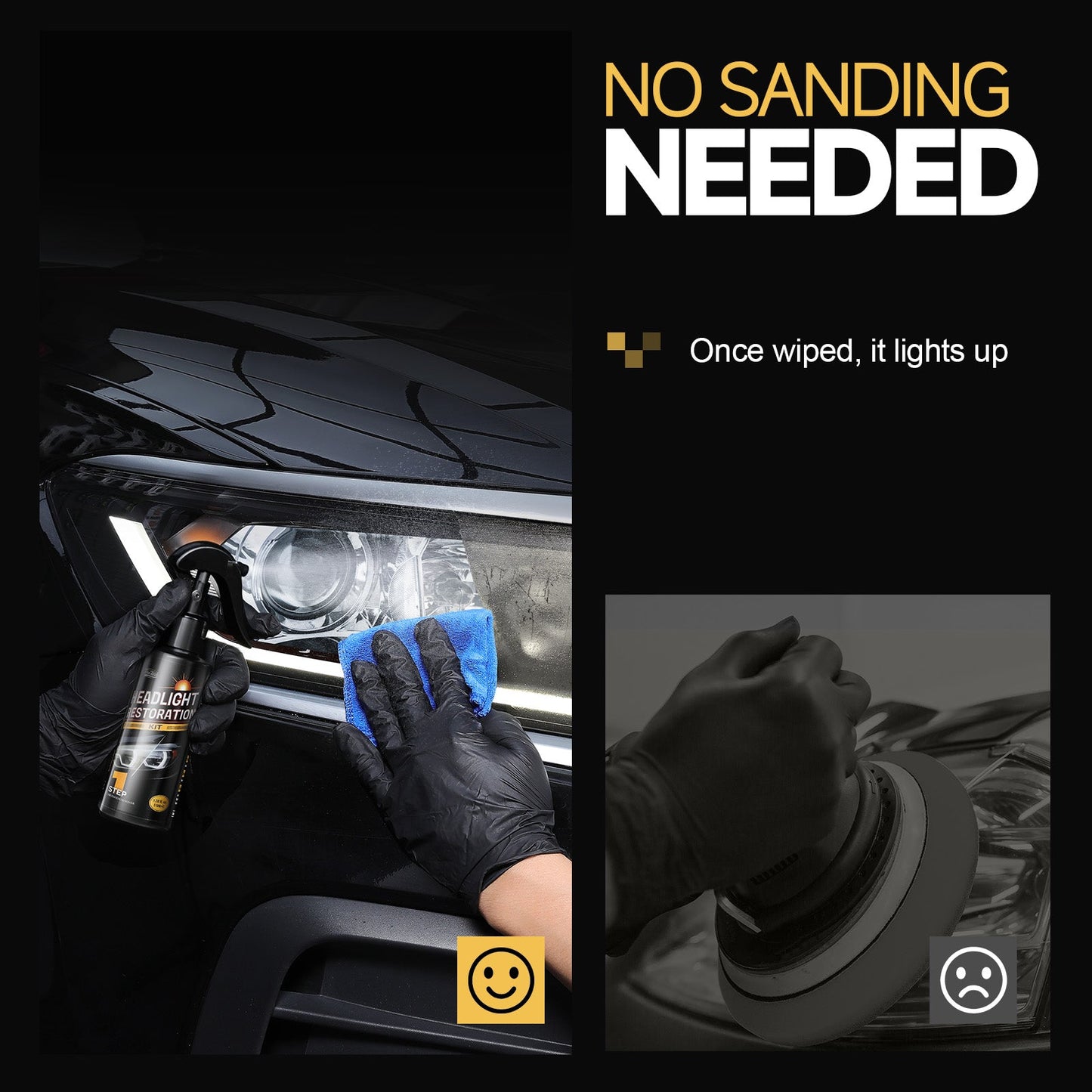 Car Restore Protect Headlight Restoration Kit
