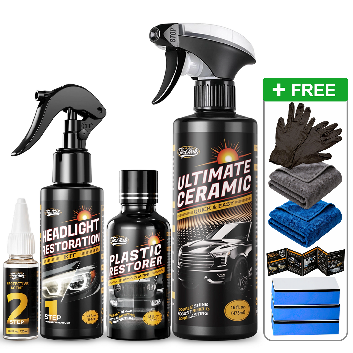 Car Restore Protect Headlight Restoration Kit